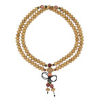 Chuỗi MALA Trầm Hương hạt nút phối đá Chalcedony - Ảnh 4