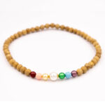 Chuỗi hạt Trầm Hương 6 ly, phối Ngọc trai Swarovski (Lucky Rainbow)
