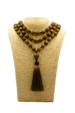 Chuỗi MALA Trầm hương, thắt dây, hạt tròn 13mm, TASSEL - Ảnh 3